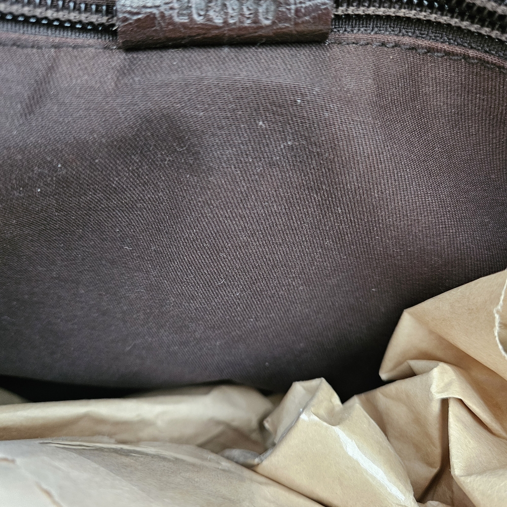 Gucci Beige/Brown Canvas Tote 15x9in - Picture 13 of 16